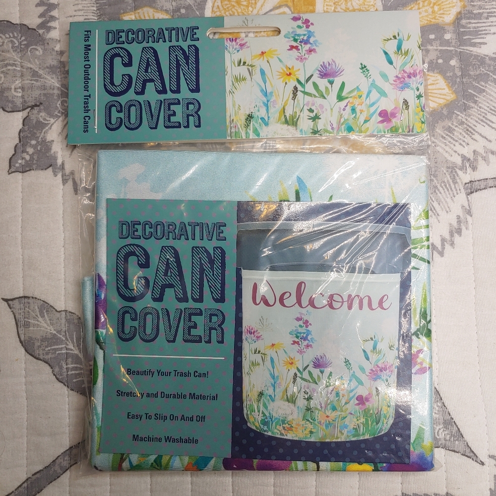 Decorative Spring Garden Trash Can Cover
